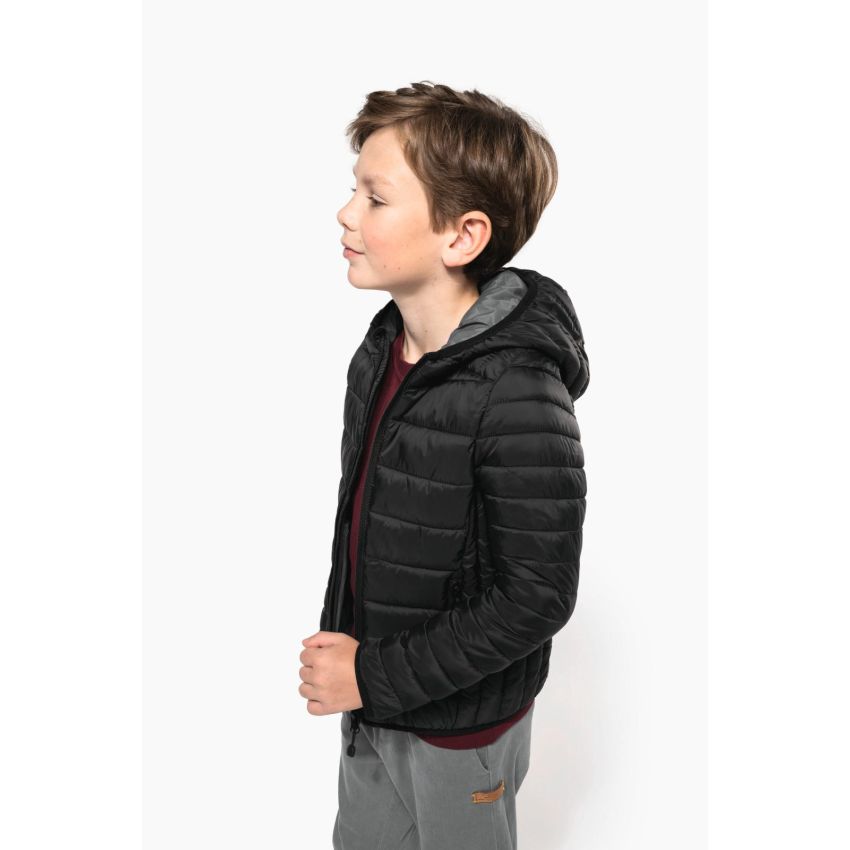 Chaqueta acolchada ligera de niño con capucha