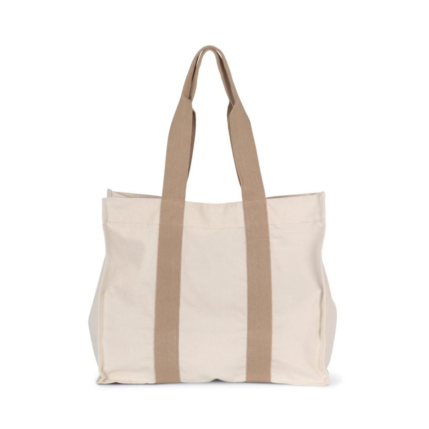 Bolsa de compras grande con fuelle de material reciclado