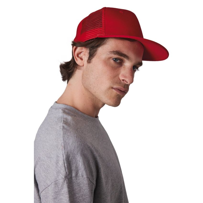 Gorra trucker visera curva - 6 paneles