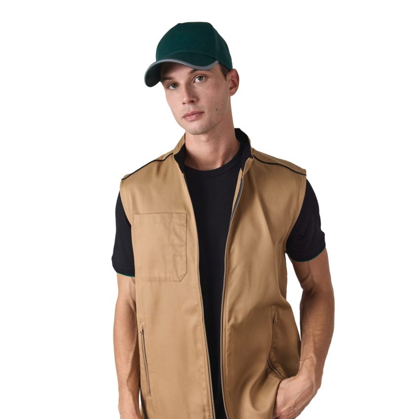 Gorra de 5 paneles de poliéster