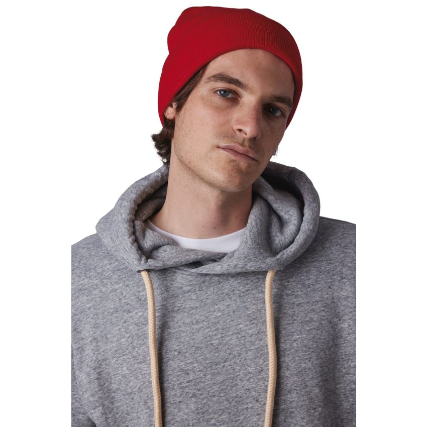 Gorro reciclado con doblez de punto