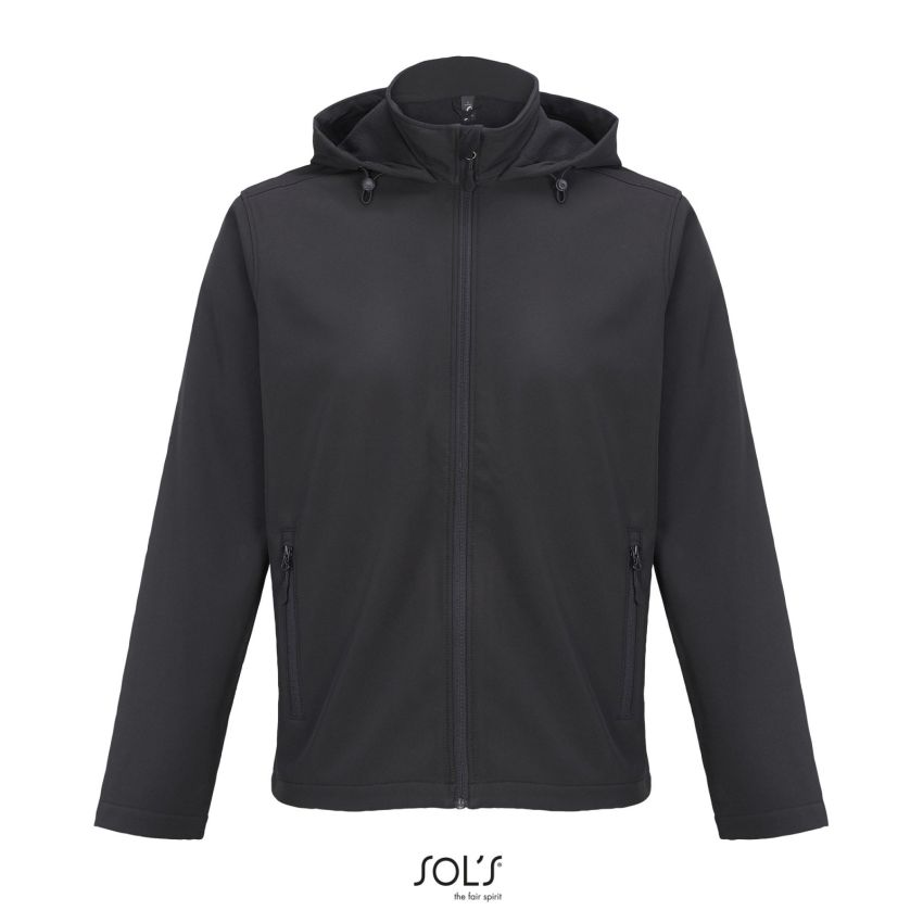 Softshell con capucha SOL'S RACE para hombre