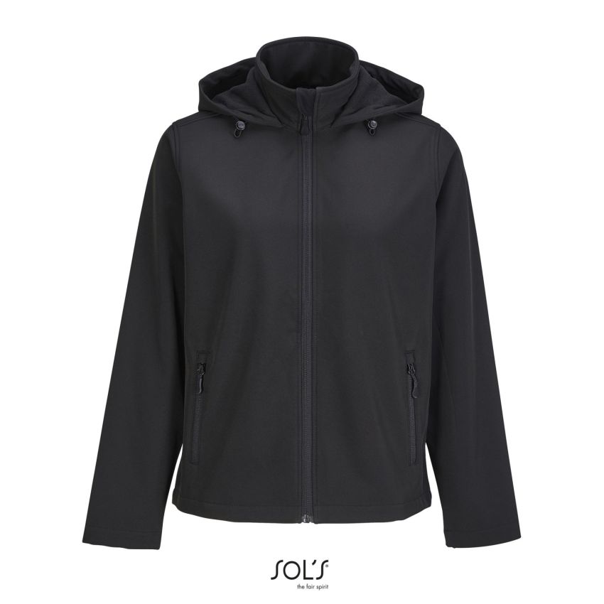 Softshell SOL'S RACE con capucha para mujer