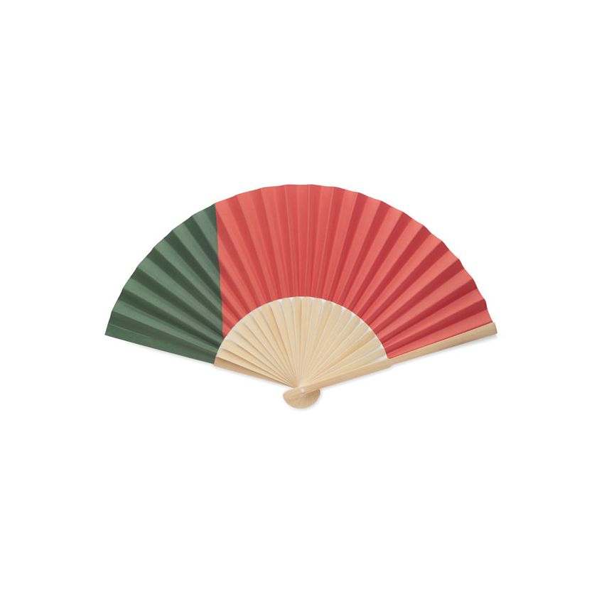 Abanico de bambú dibujo bandera