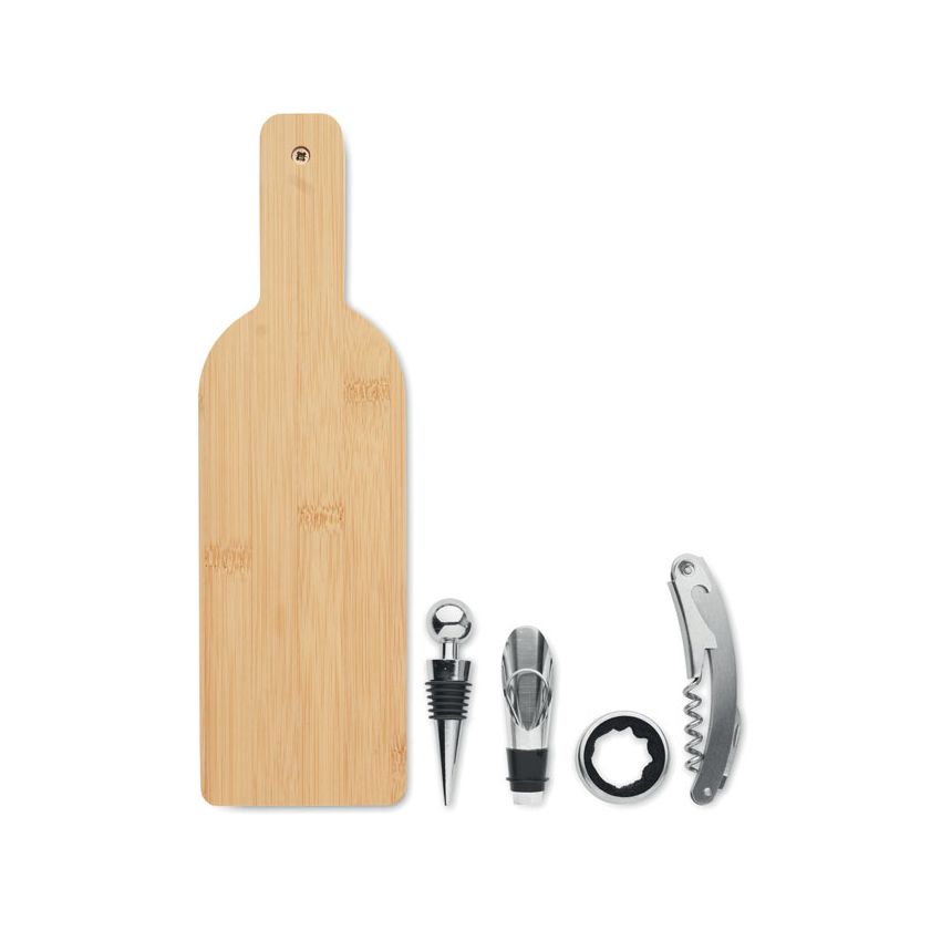 Juego de vino en forma de botella