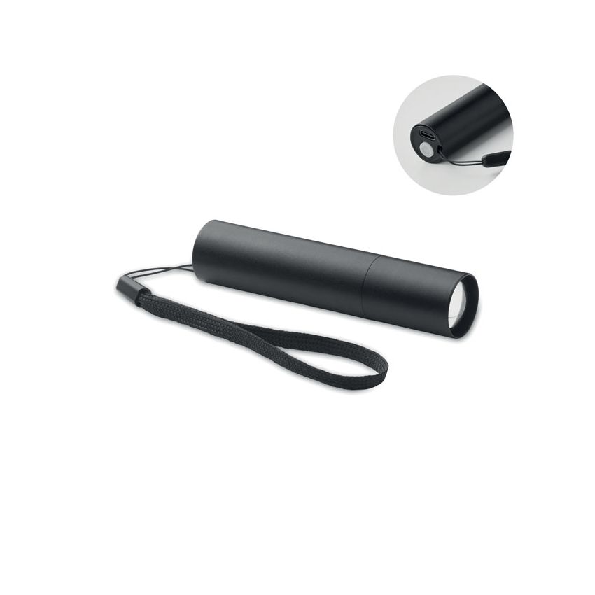 Linterna recargable de aluminio