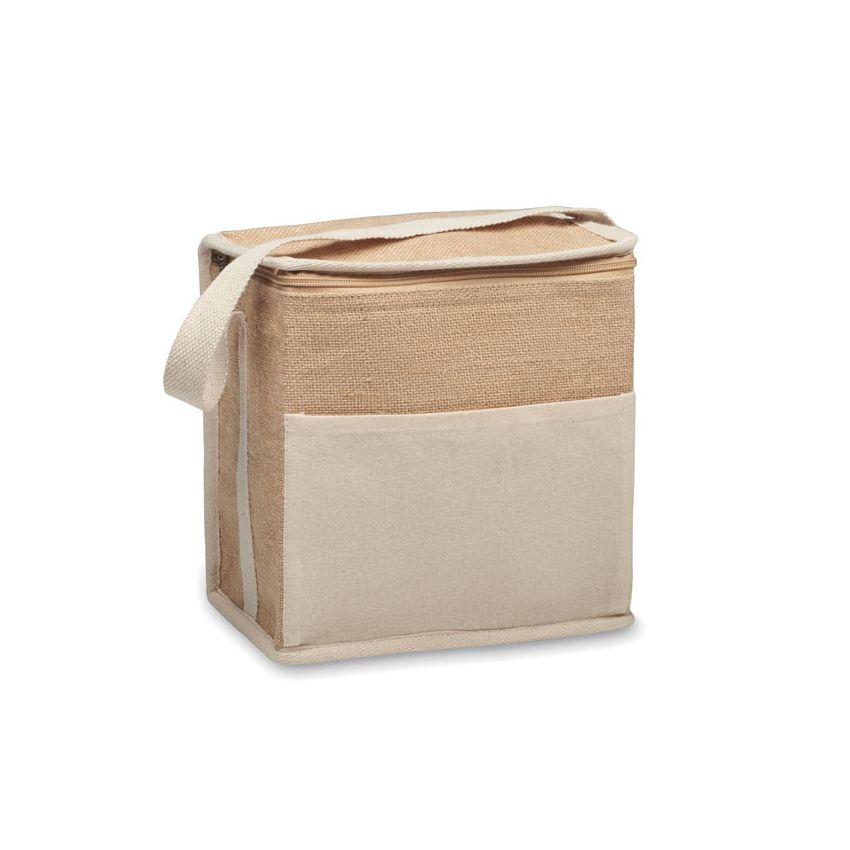 Insulated bag made of jute and canvas 3L