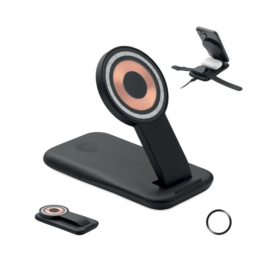 Cargador inalámbrico 3 en 1 15W