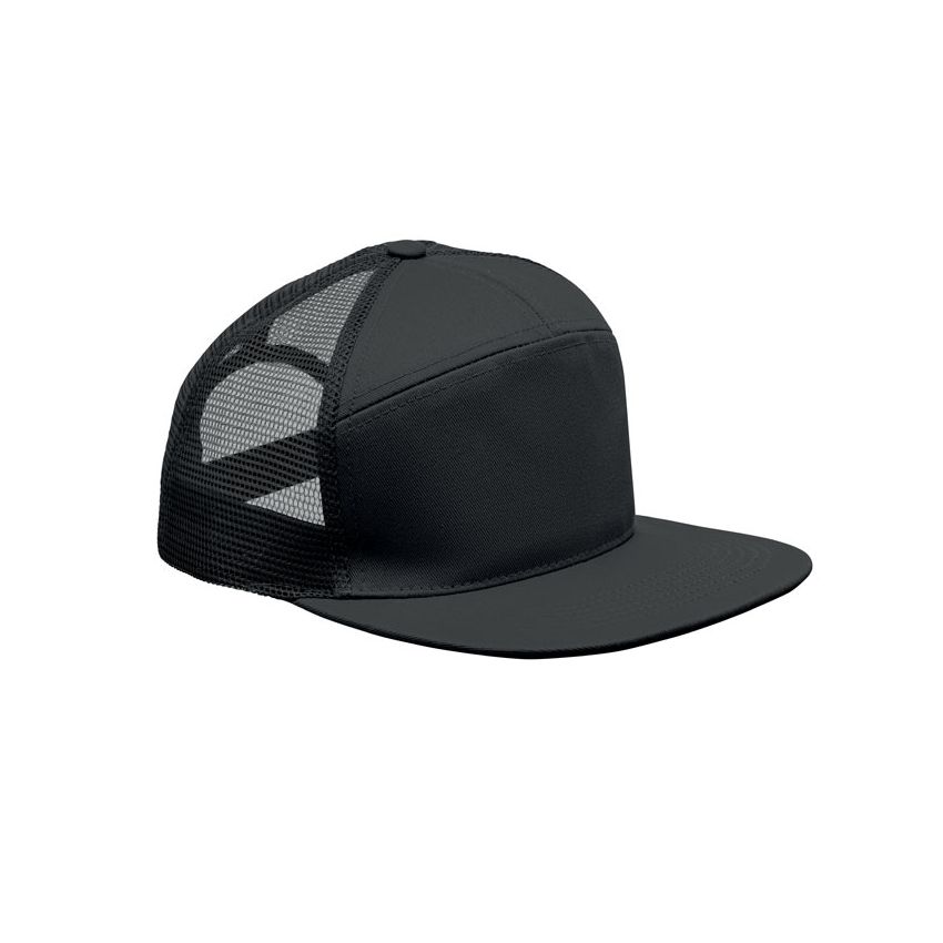 Gorra de 7 paneles con visera plana