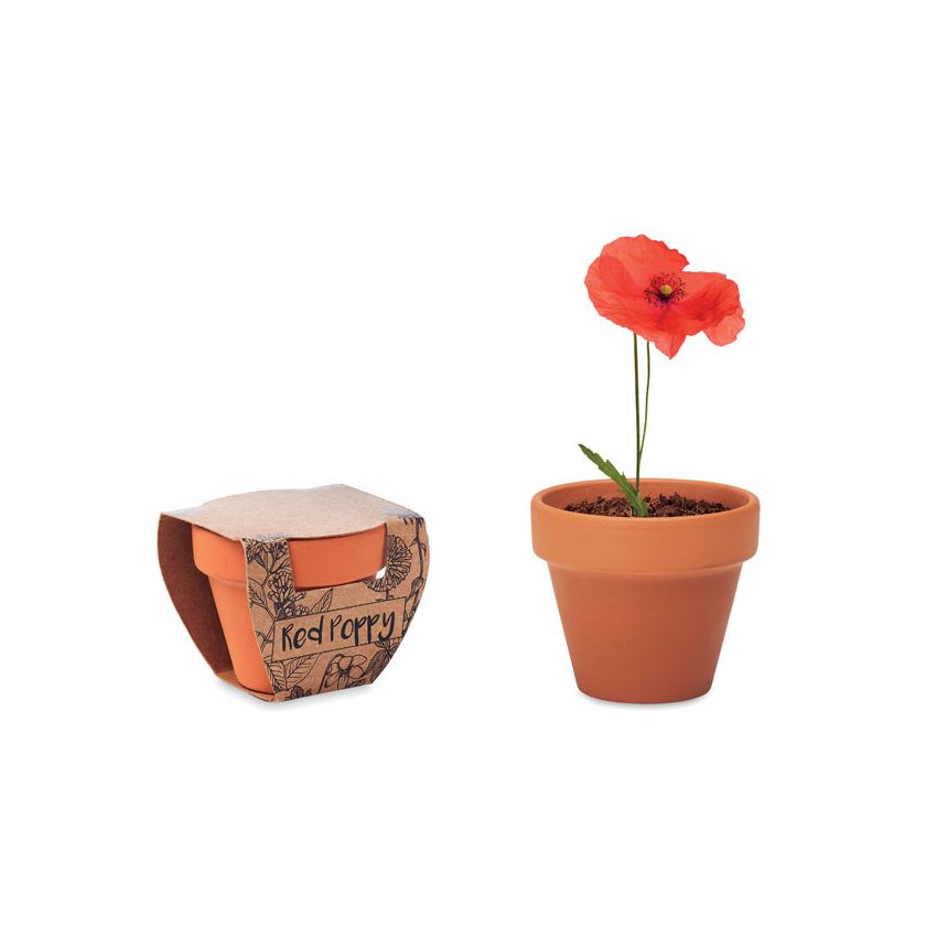 Jarrón de terracota 'amapola'