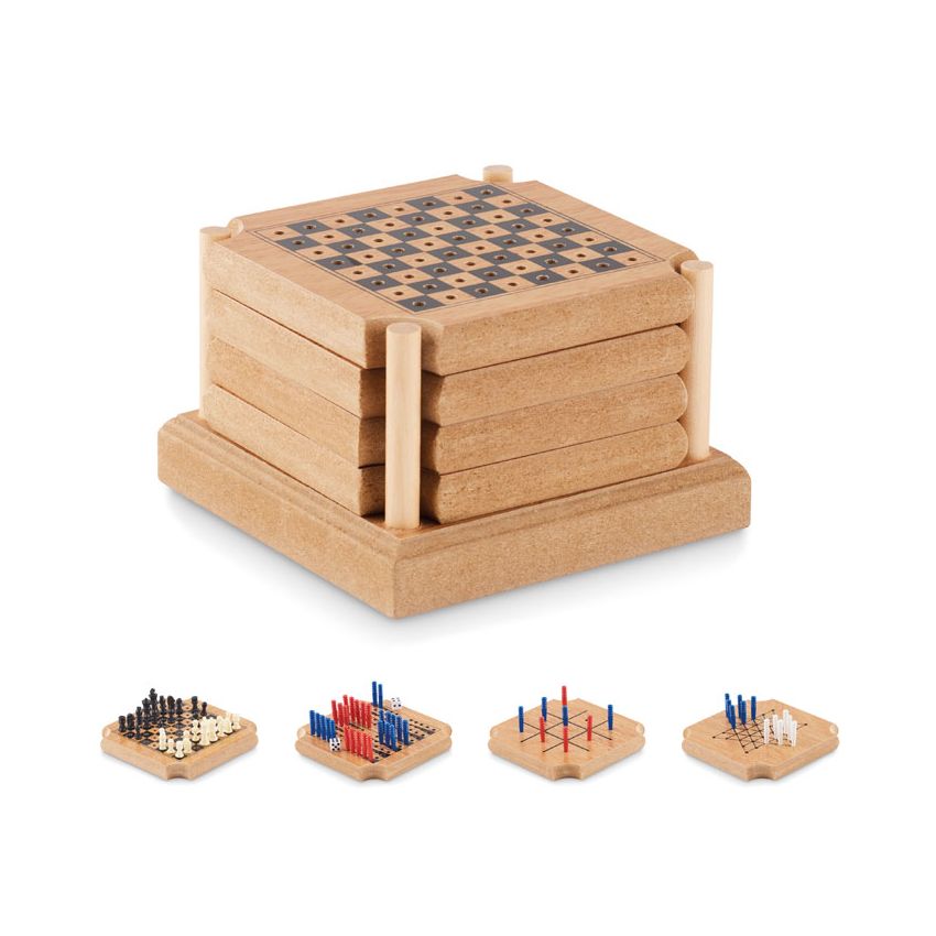 Set de 4 bases de copa de corcho