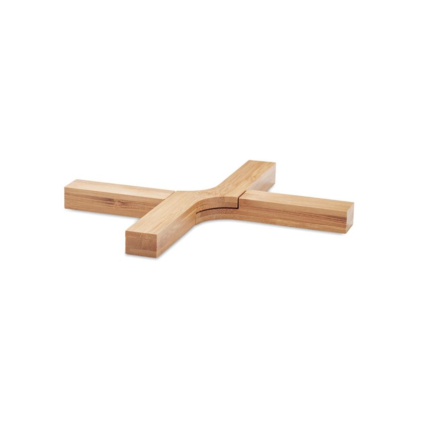 Soporte plegable de bambú