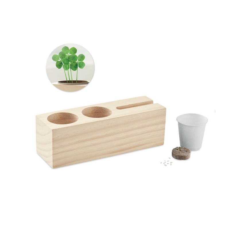 Soporte de mesa con kit de semillas