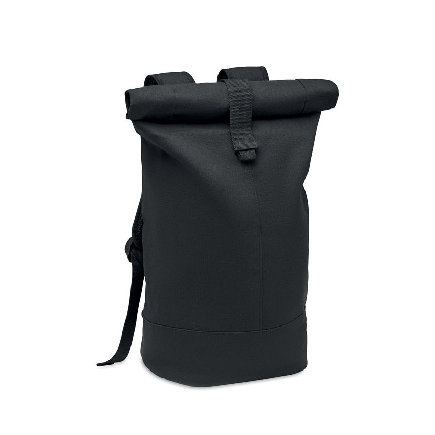 Washed canvas rolltop backpack