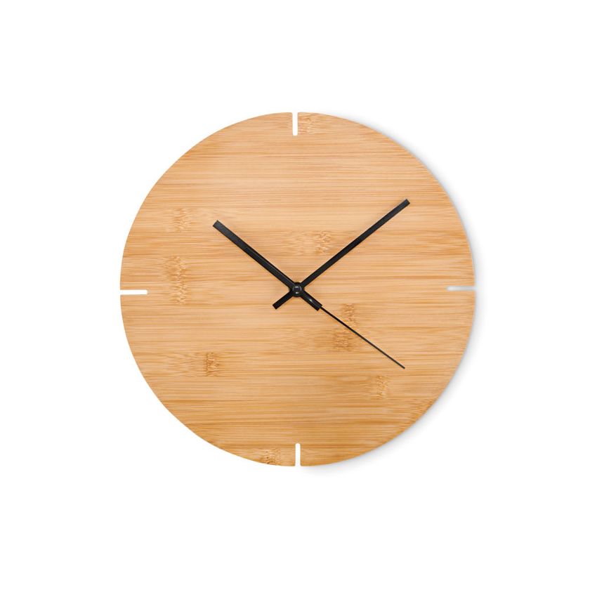 Reloj de pared de bambú