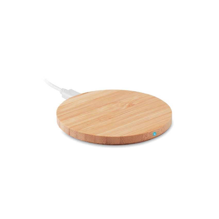 Cargador inalámbrico de bambú 15W