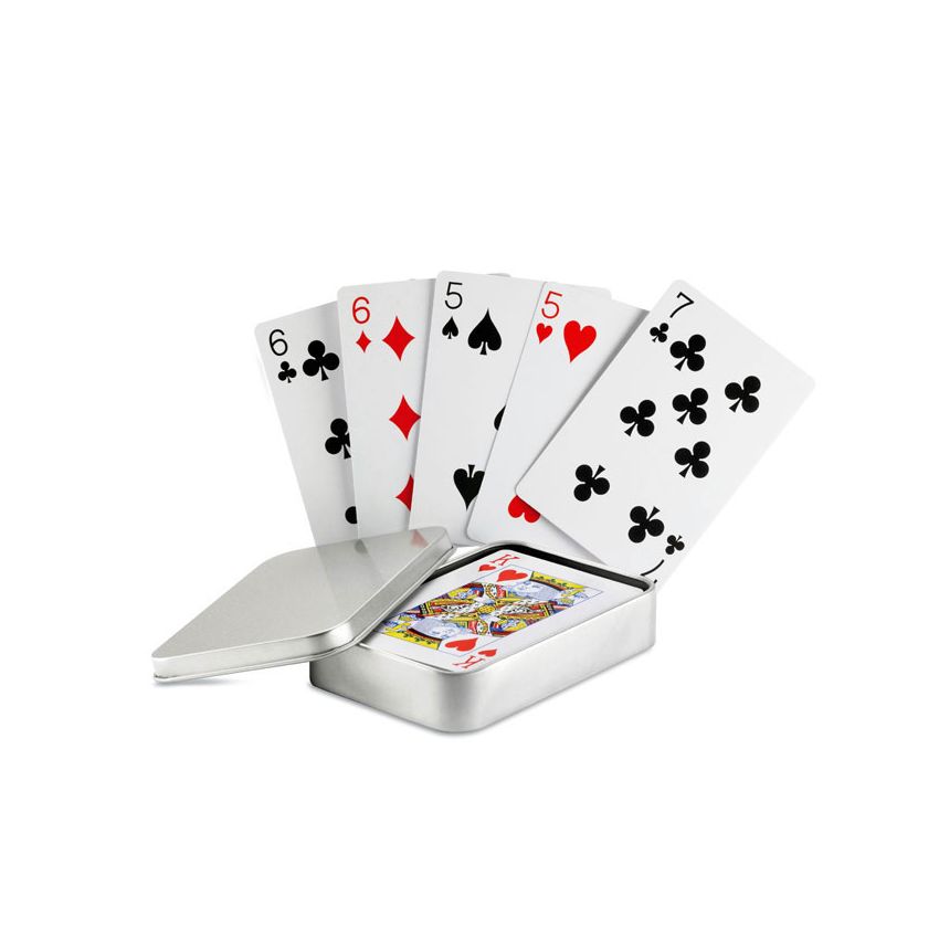 Juego de cartas caja metálica