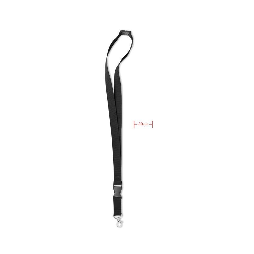 Lanyard con gancho metálico de 20 mm