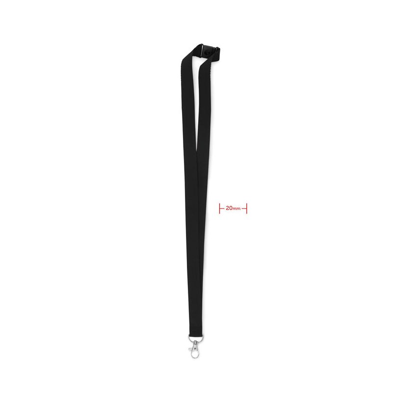 Lanyard con mosquetón y hebilla 20 mm
