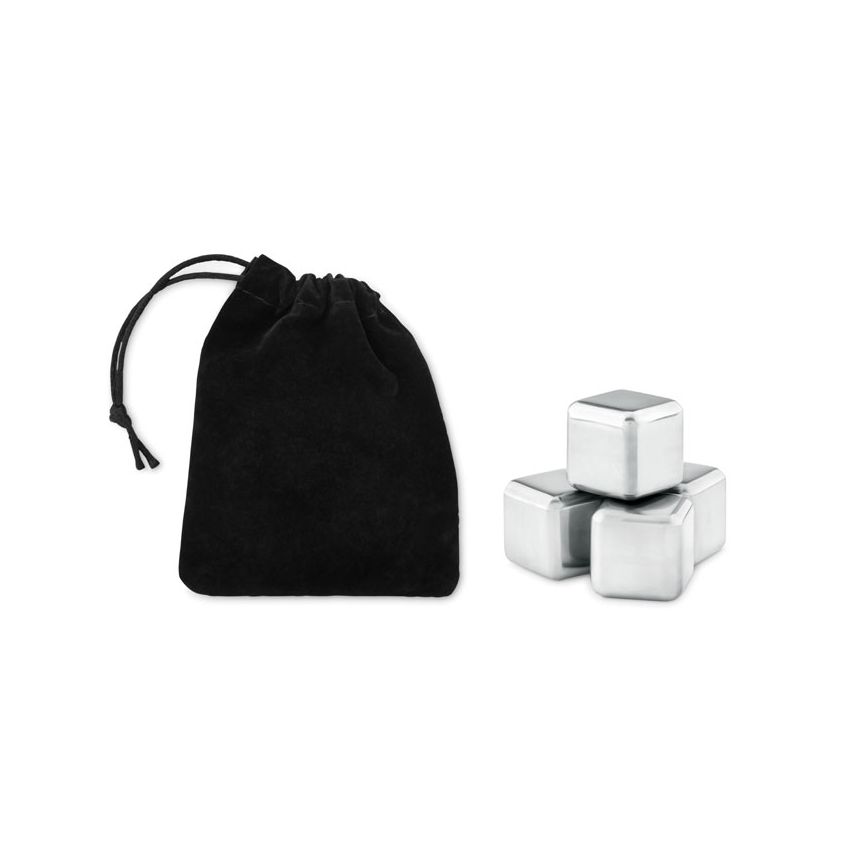 Set de 4 cubos de hielo en bolsa