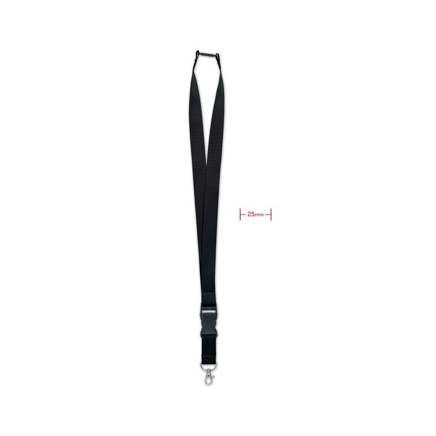 Lanyard de 25 mm con gancho de metal