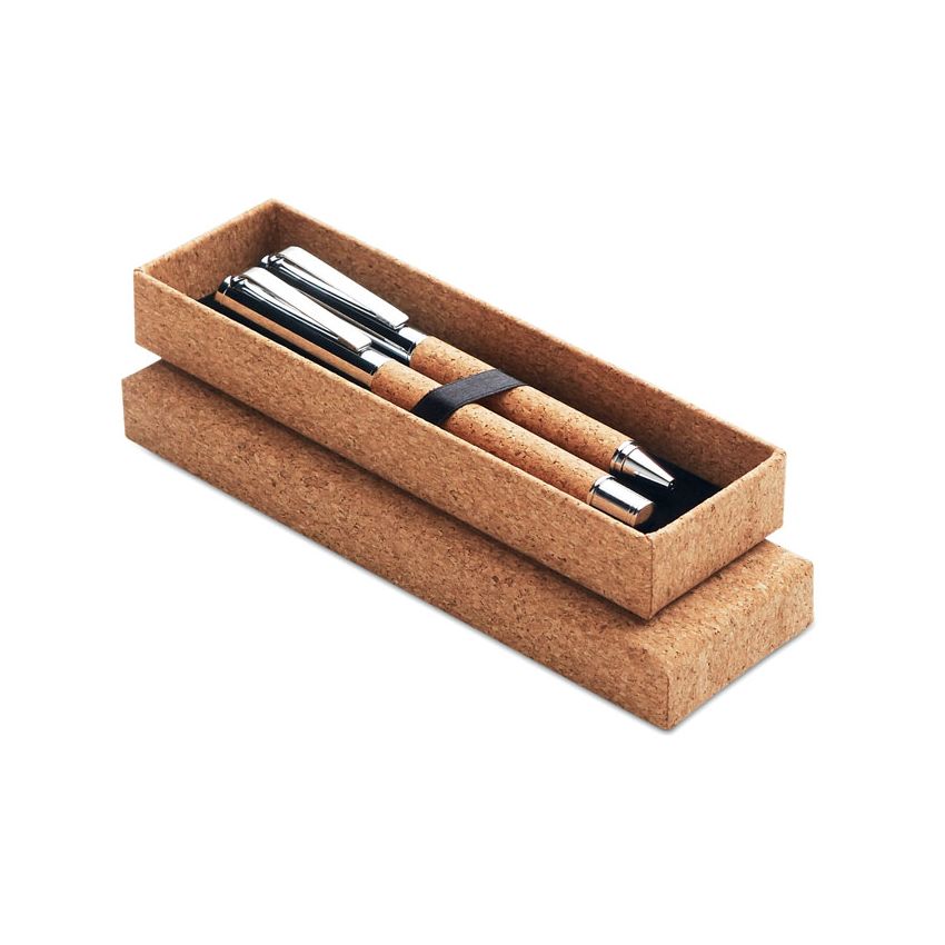 Bolígrafo caja de corcho
