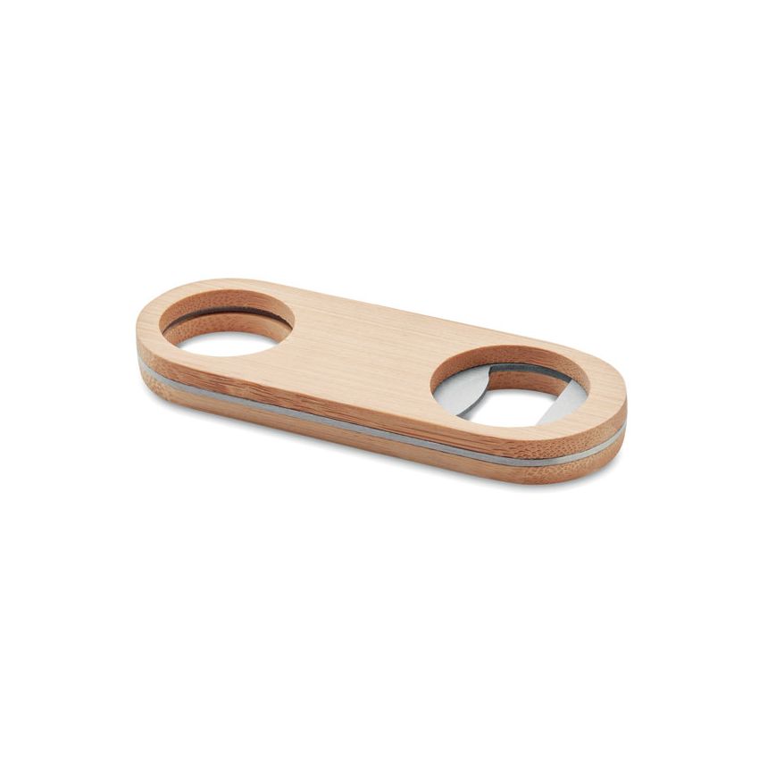 Oval opener for bottles bamboo