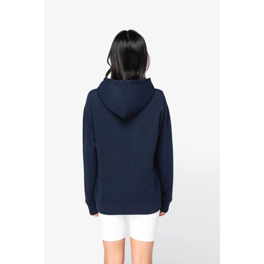 Sudadera ecológica con capucha y hombros caídos French Terry unisex