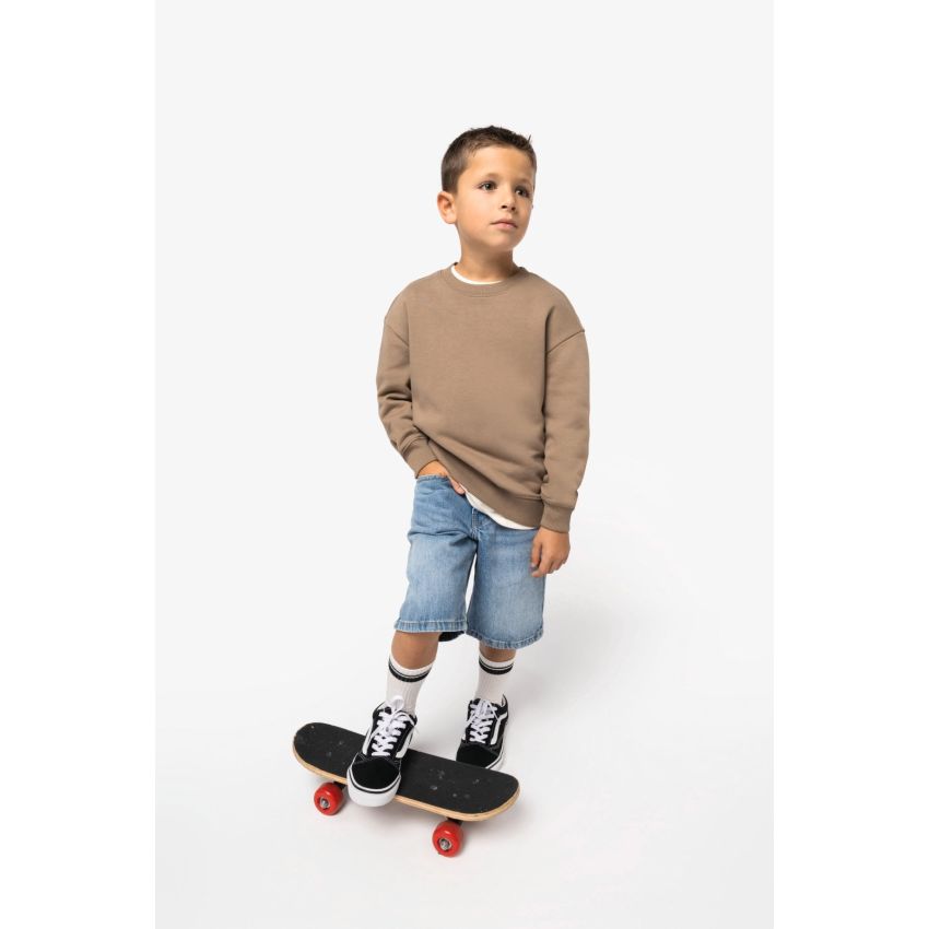 Sudadera eco-responsable de cuello redondo oversize para niño
