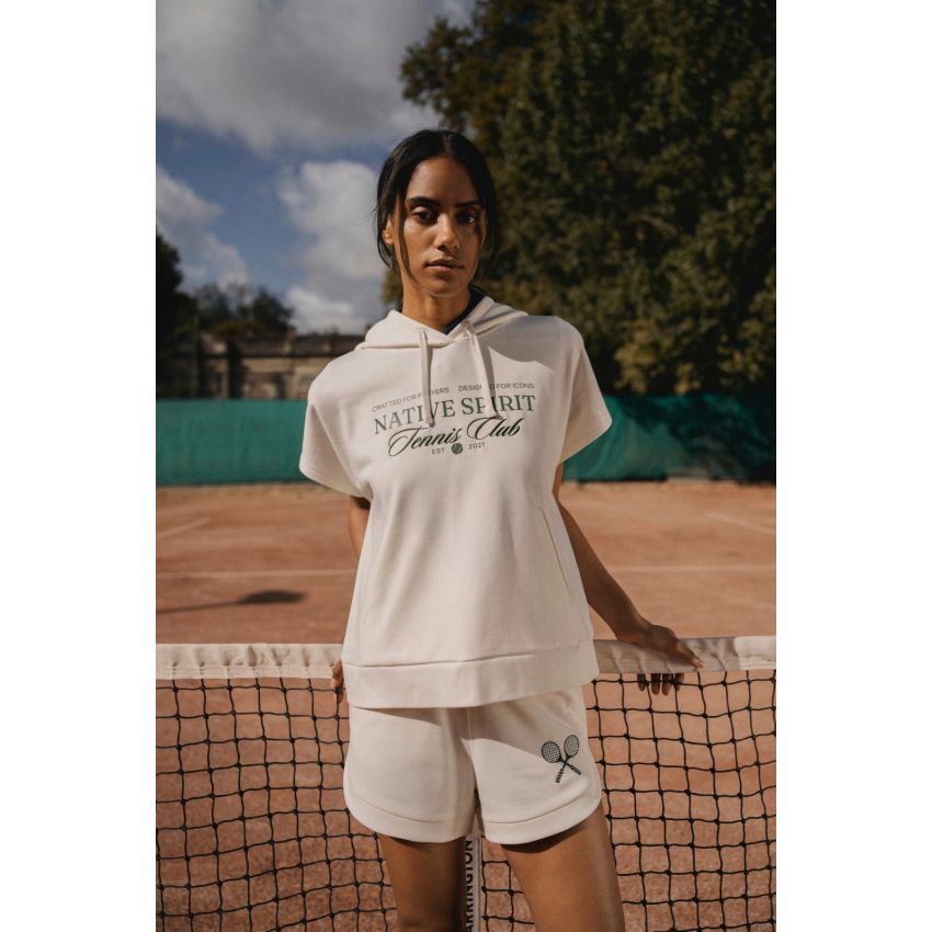Sudadera ecológica oversize sin mangas de felpa francesa para mujer
