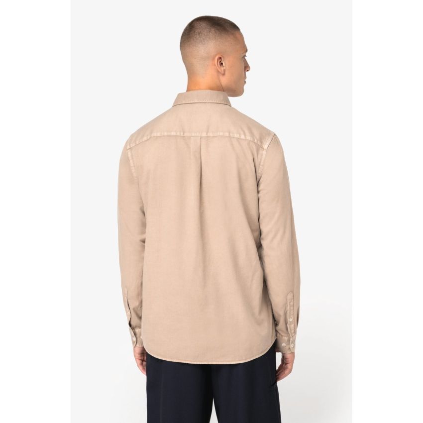 Camisa eco-responsable con aspecto lavado de hombre
