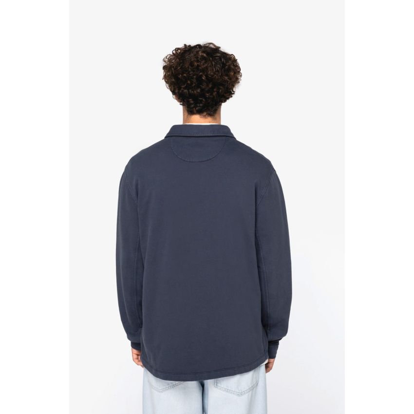 Sobrecamisa cardada eco-responsable con aspecto lavado de hombre