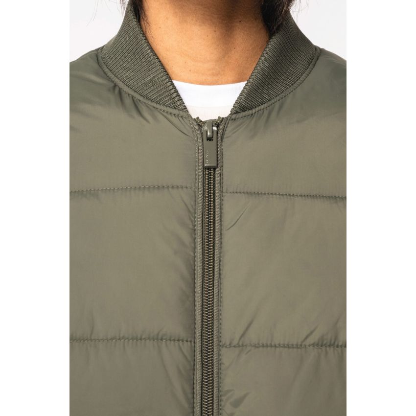 Cazadora acolchada eco-responsable con cuello Teddy unisex