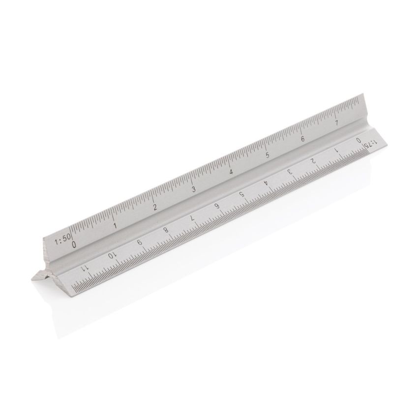 Aluminium triangular rule 15cm.