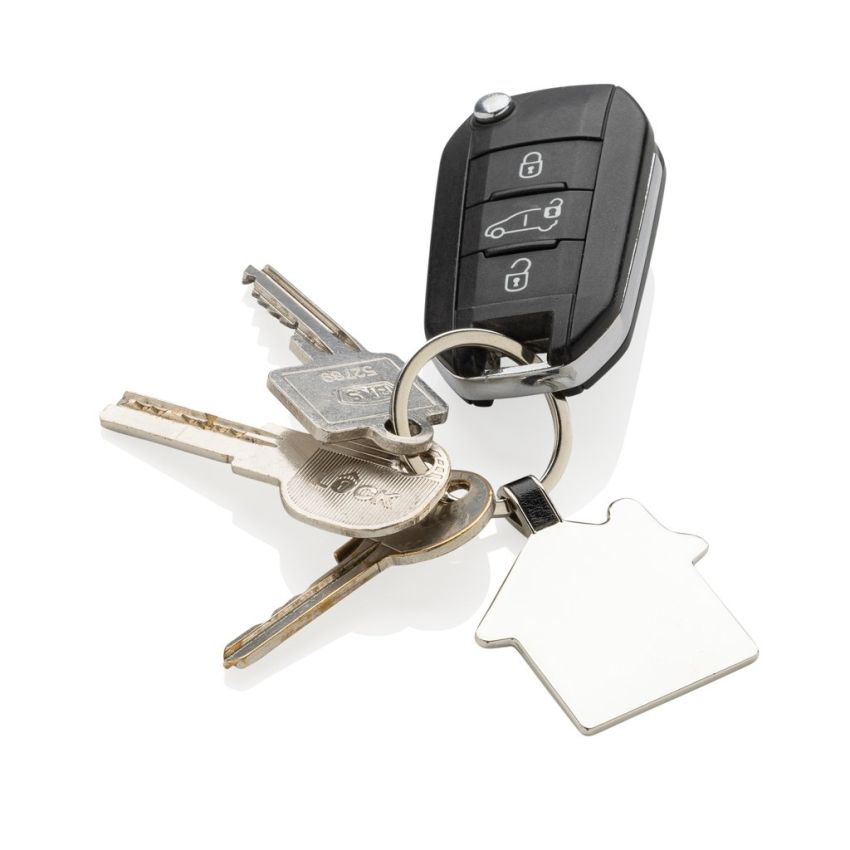 Recycled Zinc Alloy House Keychain RCS