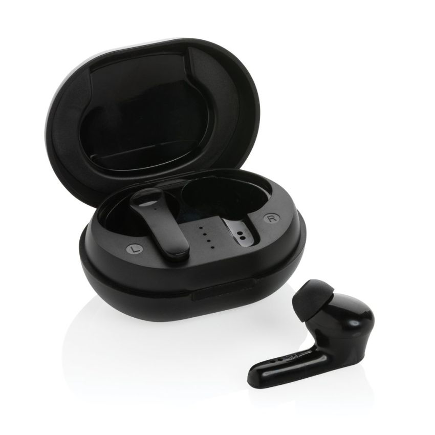 Standard RCS recycled plastic TWS earbuds