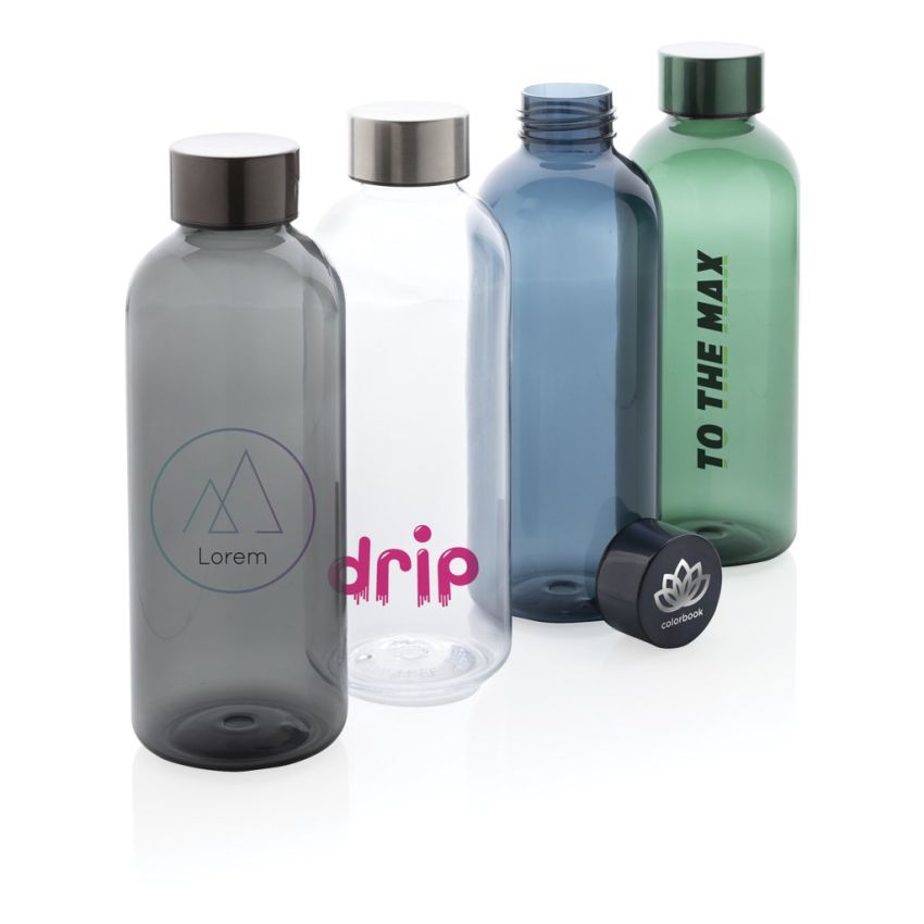 Botella de agua hermética con tapa metálica