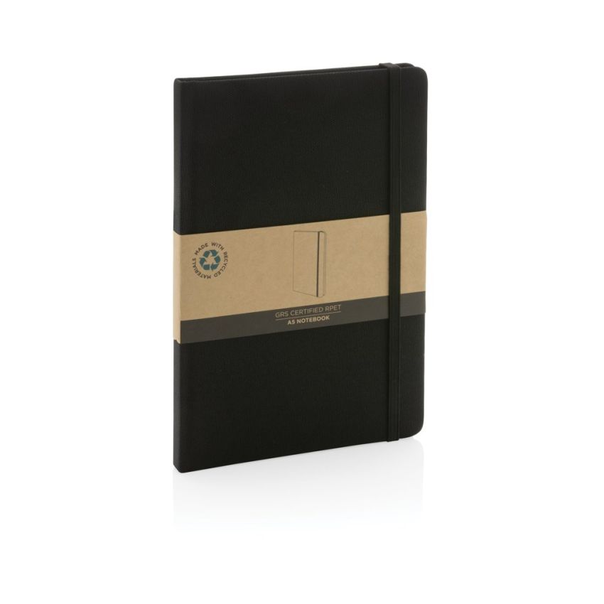 A5 RPET notebook with GRS certification