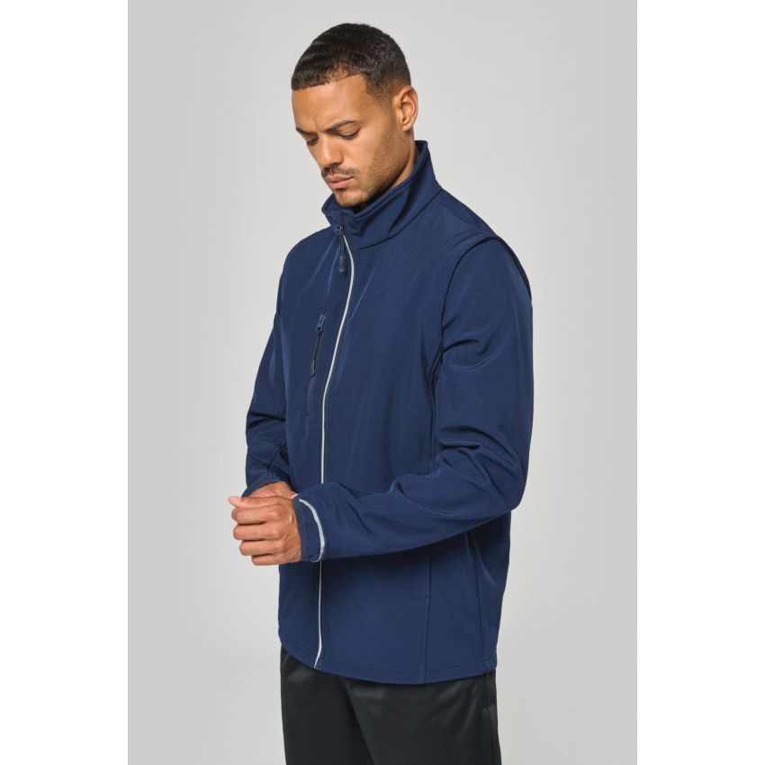 Chaqueta softshell con mangas desmontables