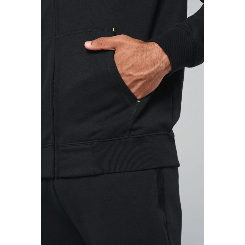 Chaqueta con cremallera y capucha unisex