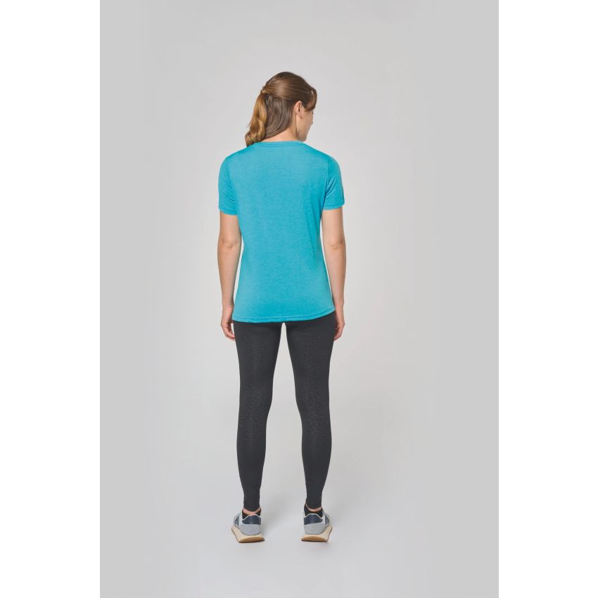 Camiseta deportiva de mujer Triblend con cuello redondo