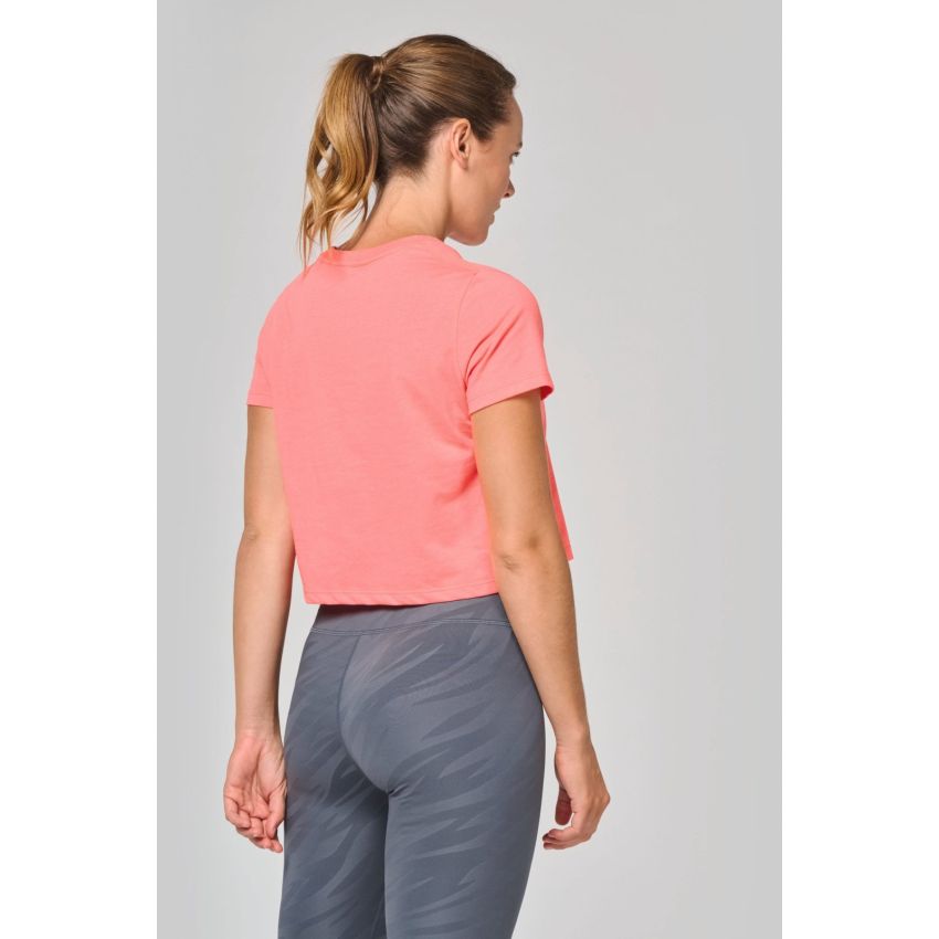 Top corto triblend de mujer