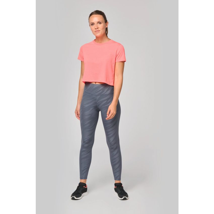 Top corto triblend de mujer