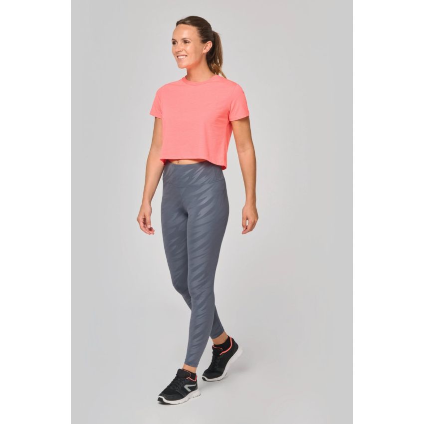 Top corto triblend de mujer