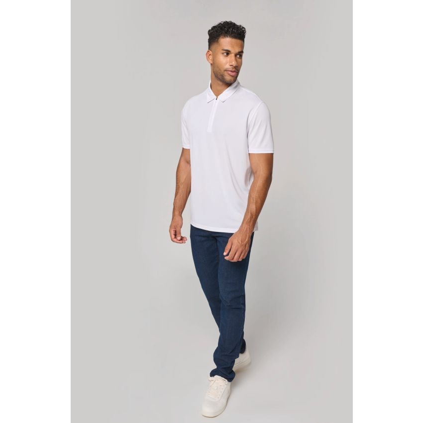 Polo de desporto com 1/2 fecho de homem