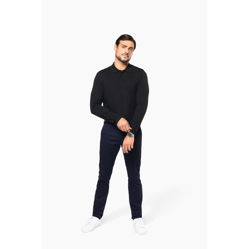 Men's long sleeve Supima® polo
