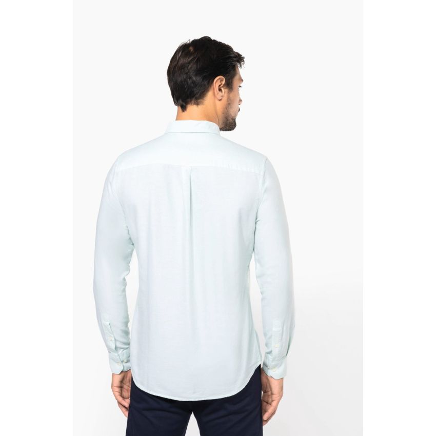 Camisa Oxford de hombre de manga larga