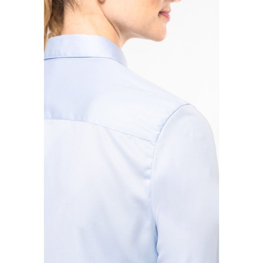 Camisa twill de manga larga de mujer