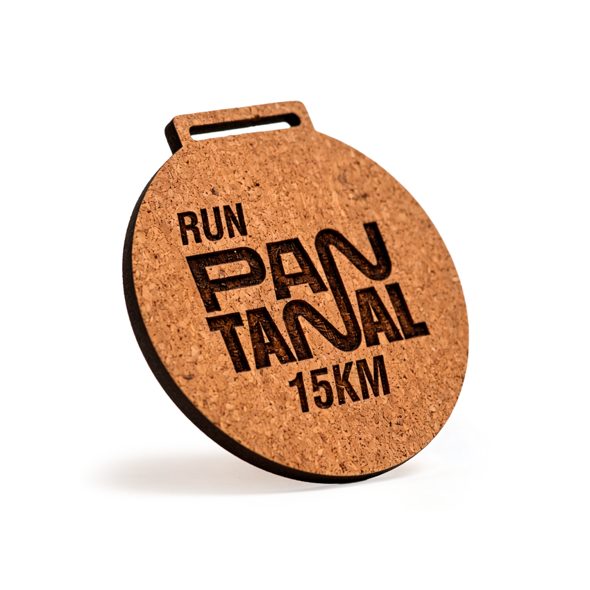 Medallas Redondas Personalizadas de Corcho con Grabado Láser