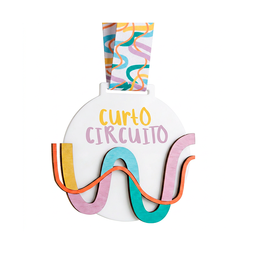 Medallas Personalizadas de Acrílico con Aplique en MDF Crudo e Impresión UV